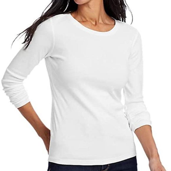 Eddie Bauer Women's Favorite Long-Sleeve Crewneck T-Shirt - Picture 1 of 2
